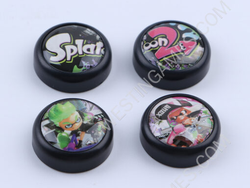 4x Splatoon2 Thumb Grips PVC 3D Analog Caps Set For NS Switch Pro Controller - Image 2