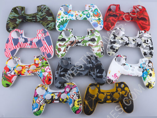 Cartoon Silicone Protective Case for PS4 Dualshock 4 Controllers Camouflage - 12 Color