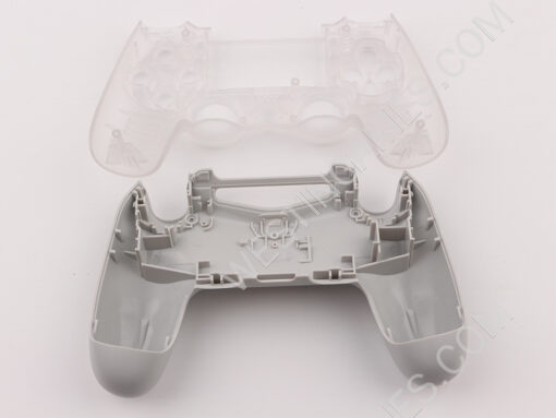 Replacement Top and Bottom Housing Shell Case for PS4 Controller JDM-040/050 - Clear White - Image 3