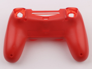 Replacement Top and Bottom Housing Shell Case for PS4 Controller JDM-040/050 - Clear Red 02