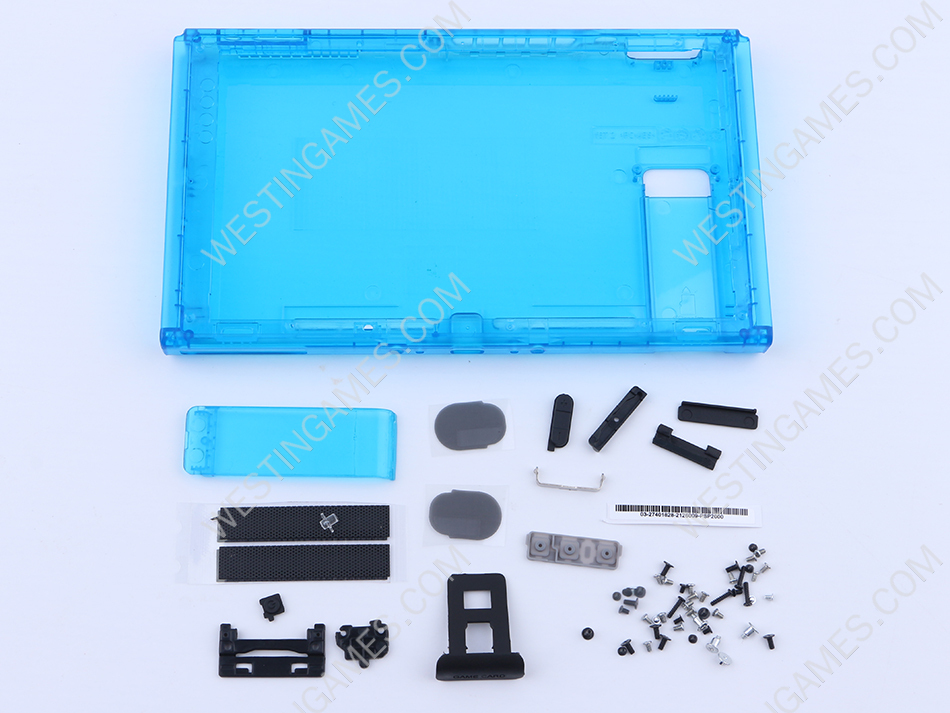 Replacement Complete Housing Shell Case for Nintendo switch Console - Clear Blue