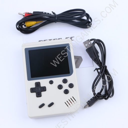Retro FC 8Bit Handheld Video Game 3inch Screen 168 Games Support TV AV Out - White