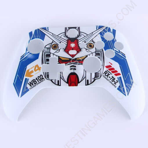 Limited Edition Front Shell Glossy Top Faceplate Mod Parts for XBOX ONE S Controller - Gundam