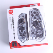iine Left and Right Wireless joycon controller with Handle Grip for NS switch Console - Clear White