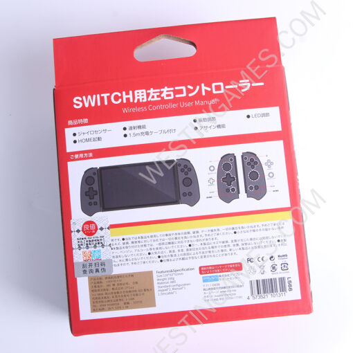 iine Left and Right Wireless joycon controller with Handle Grip for NS switch Console - Clear White - Image 2