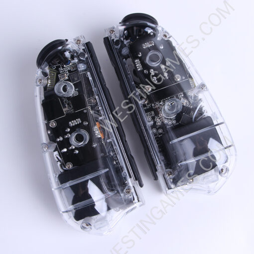 iine Left and Right Wireless joycon controller with Handle Grip for NS switch Console - Clear White - Image 4