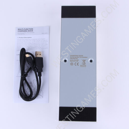 TNS 19035 Charging Dock pro Charger Station 8 in 1 For Nintendo Switch OLED Joypad White - Image 4