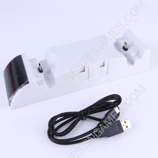 TNS 19035 Charging Dock pro Charger Station 8 in 1 For Nintendo Switch OLED Joypad White - Image 6