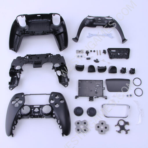 Replacement Complete Housing Shell Case for PS5 Dualsence 5 Controller BDM-010 - Black OEM A