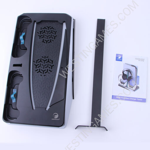 Multifunctional Cooling Stand with Cooler Discs Slot and Controller Charging Dock RGB Light for PS5 - Image 3