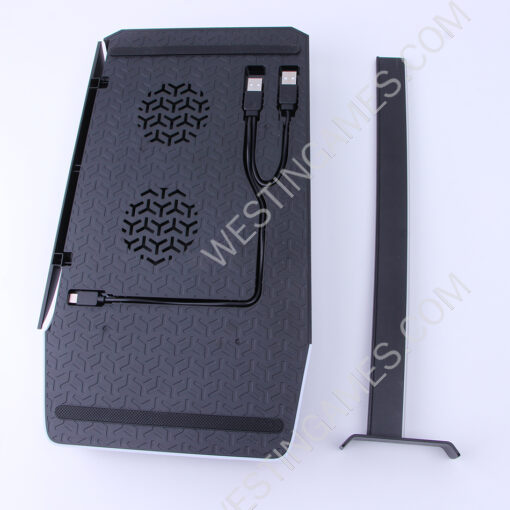 Multifunctional Cooling Stand with Cooler Discs Slot and Controller Charging Dock RGB Light for PS5 - Image 4