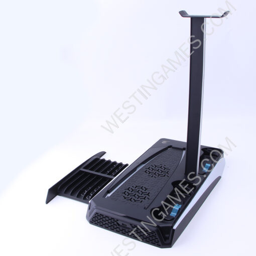 Multifunctional Cooling Stand with Cooler Discs Slot and Controller Charging Dock RGB Light for PS5 - Image 6