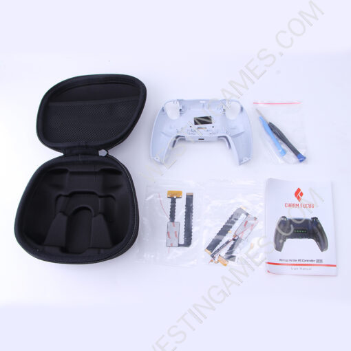 4 Back Button Plus Programmable User-defined Mapping Three Gear Continuous Transmission Rear Key For PS5 BDM-010/020 Gamepad Controller White - Image 4