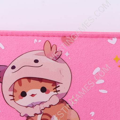 Pink Protective Dust Prevent Cover Sleeve for Switch and Oled Console - Cute Cat - Image 5