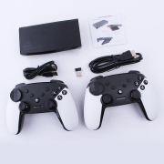 H6 4K 128G Retro TV Video Game Console with NS Gamepads 2.4G Wireless Controller Open Source Simulators PSP N64 Black