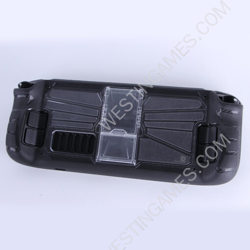 Comfortable PC Frame + tpu Grip Case and Ergonomic Shock-Absorption Cover for Steam Deck Black+Clear - Image 4