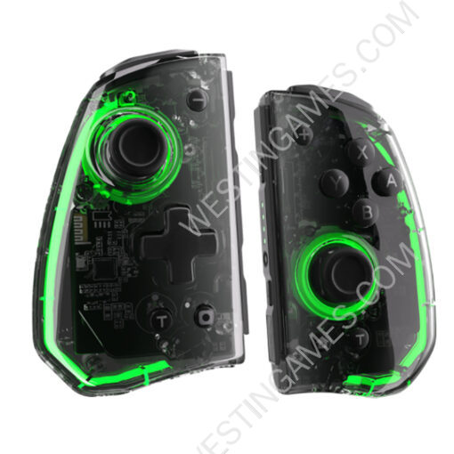 IINE Elite Joypad Wake Up Controller Auto Fire Mapping Function for Nintendo Switch/Lite/OLED Transparent Blak