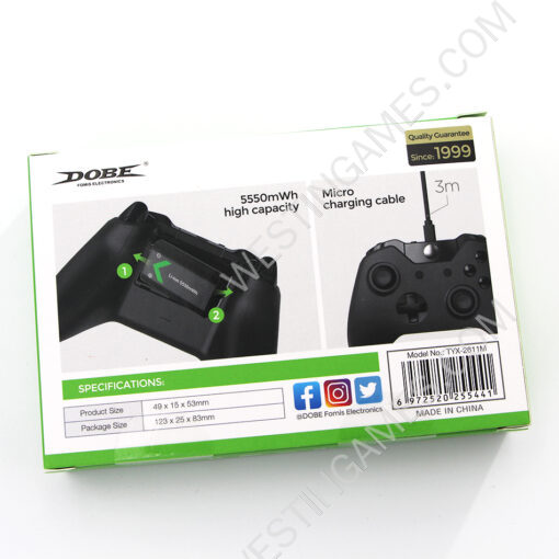 Play and Charge Rechargeable 5500mAh Battery with 3m Charging Cable for XBOX Series S/X Controller - Image 2