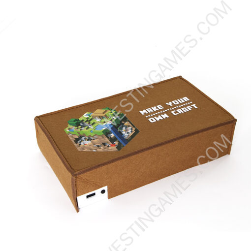 Brown Grey Horizontal Protective Dust Prevent Cover Sleeve for XBOX Series S Console - Minecraft