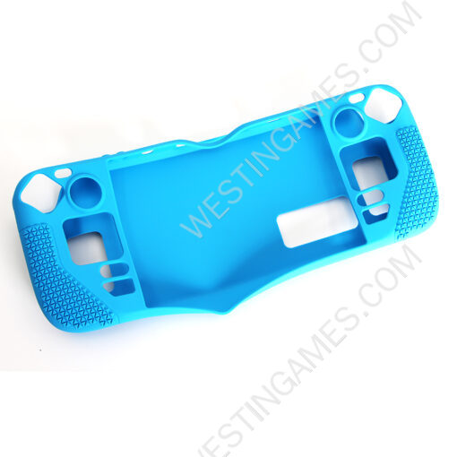 Game Console Case Soft Silicone Protective Cover Anti-Scratch Shockproof with Analog Grip for Steam Deck - Blue - Image 6