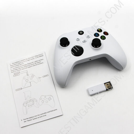 Wireless Game Joysticks Controller with 2.4G Adapter Receiver For Xbox Series X/S Console Windows PC - White - Image 4