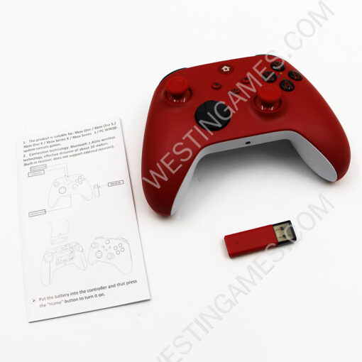 Wireless Game Joysticks Controller with 2.4G Adapter Receiver For Xbox Series X/S Console Windows PC - Red - Image 4