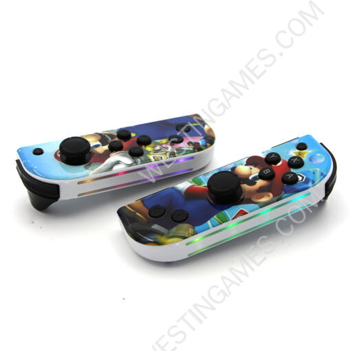 Wireless Gamepad Left and Right Controller Support Turbo and RGB Light for Switch Joycon - Mario A - Image 4
