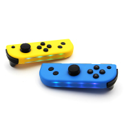 Wireless Gamepad Left and Right Controller Support Turbo and RGB Light for Switch Joycon - Blue/Yellow 05