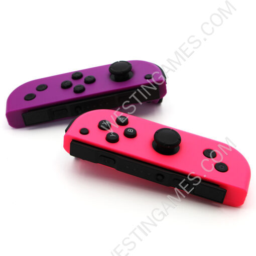 Wireless Gamepad Left and Right Controller Support Turbo and RGB Light for Switch Joycon - Purple and Pink - Image 6