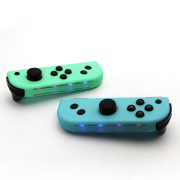 Wireless Gamepad Left and Right Controller Support Turbo and RGB Light for Switch Joycon - Light Blue/Green 05