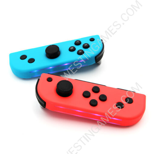 Wireless Gamepad Left and Right Controller Support Turbo and RGB Light for Switch Joycon - Blue/Red - Image 5