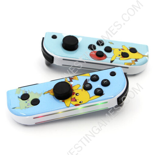 Wireless Gamepad Left and Right Controller Support Turbo and RGB Light for Switch Joycon - Pika - Image 5