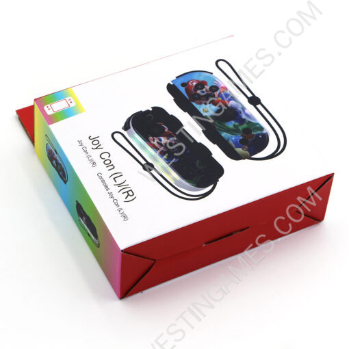 Wireless Gamepad Left and Right Controller Support Turbo and RGB Light for Switch Joycon - Mario B