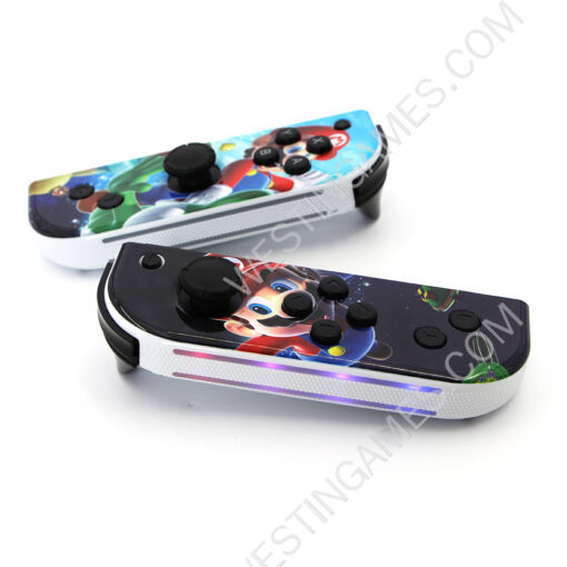 Wireless Gamepad Left and Right Controller Support Turbo and RGB Light for Switch Joycon - Mario B - Image 5
