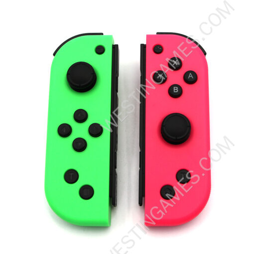 Wireless Gamepad Left and Right Controller Support Turbo and RGB Light for Switch Joycon - Green/Pink - Image 3