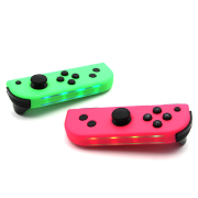 Wireless Gamepad Left and Right Controller Support Turbo and RGB Light for Switch Joycon - Green/Pink 05