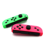 Wireless Gamepad Left and Right Controller Support Turbo and RGB Light for Switch Joycon - Green/Pink 06