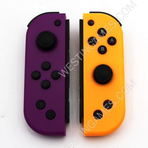 Wireless Gamepad Left and Right Controller Support Turbo and RGB Light for Switch Joycon - purple yellow color scheme - Image 3