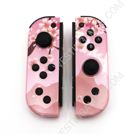 Wireless Gamepad Left and Right Controller Support Turbo and RGB Light for Switch Joycon - Flower color scheme - Image 3