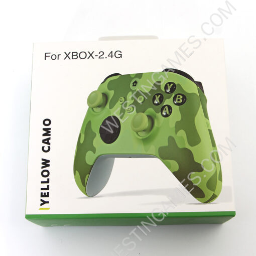 Wireless Game Joysticks Controller with 2.4G Adapter Receiver For Xbox Series X/S Console Windows PC - Camouflage Yellow - Image 2