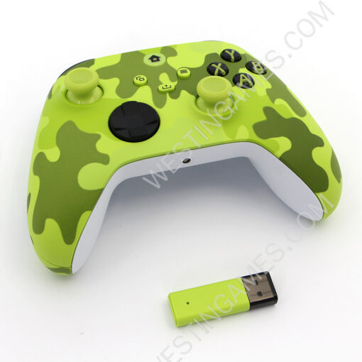 Wireless Game Joysticks Controller with 2.4G Adapter Receiver For Xbox Series X/S Console Windows PC - Camouflage Yellow - Image 4
