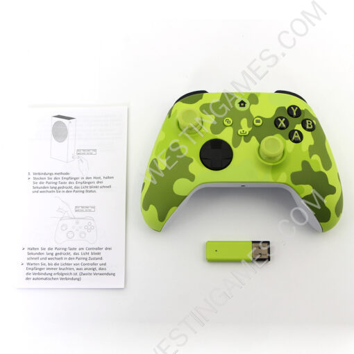 Wireless Game Joysticks Controller with 2.4G Adapter Receiver For Xbox Series X/S Console Windows PC - Camouflage Yellow - Image 6