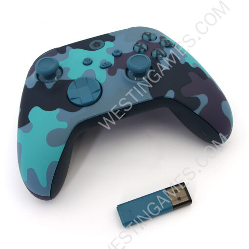 Wireless Game Joysticks Controller with 2.4G Adapter Receiver For Xbox Series X/S Console Windows PC - Camouflage Blue - Image 4
