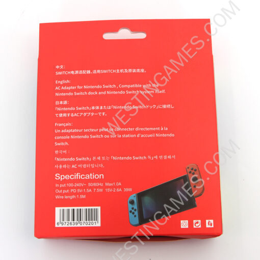 110-220V Power AC Adapter Type-C PD Quick Charger Cord for Switch Console US Plug - OEM A+ - Image 2