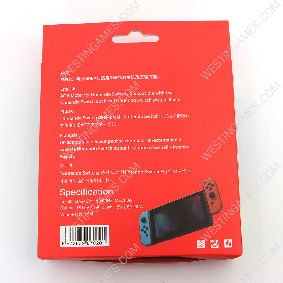 110-220V Power AC Adapter Type-C PD Quick Charger Cord for Switch Console US Plug - OEM A+ - Image 2