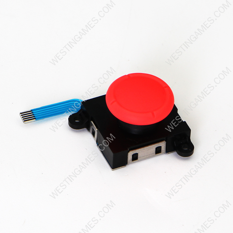 New 3D Button Analog Sticks Controller Thumbstick Replacement Parts for NS Switch - Red