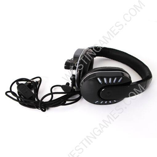 RGB Light Wired Headphones With Microphone Earphones Gaming Headset For PS4 Xbox One Black-Blue - Image 3