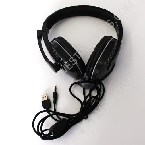 RGB Light Wired Headphones With Microphone Earphones Gaming Headset For PS4 Xbox One Black-Blue - Image 5