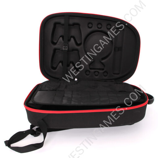 Travel Carrying Case Large Capacity Portable Storage Bag Shockproof Nylon EVA TPU for PS5 PS VR2 Gaming Headset - Black - Image 5