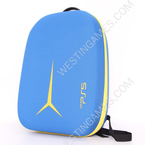 Travel Carrying Case Large Capacity Portable Storage Bag Shockproof Nylon EVA TPU for PS5 PS VR2 Gaming Headset - Blue - Image 3